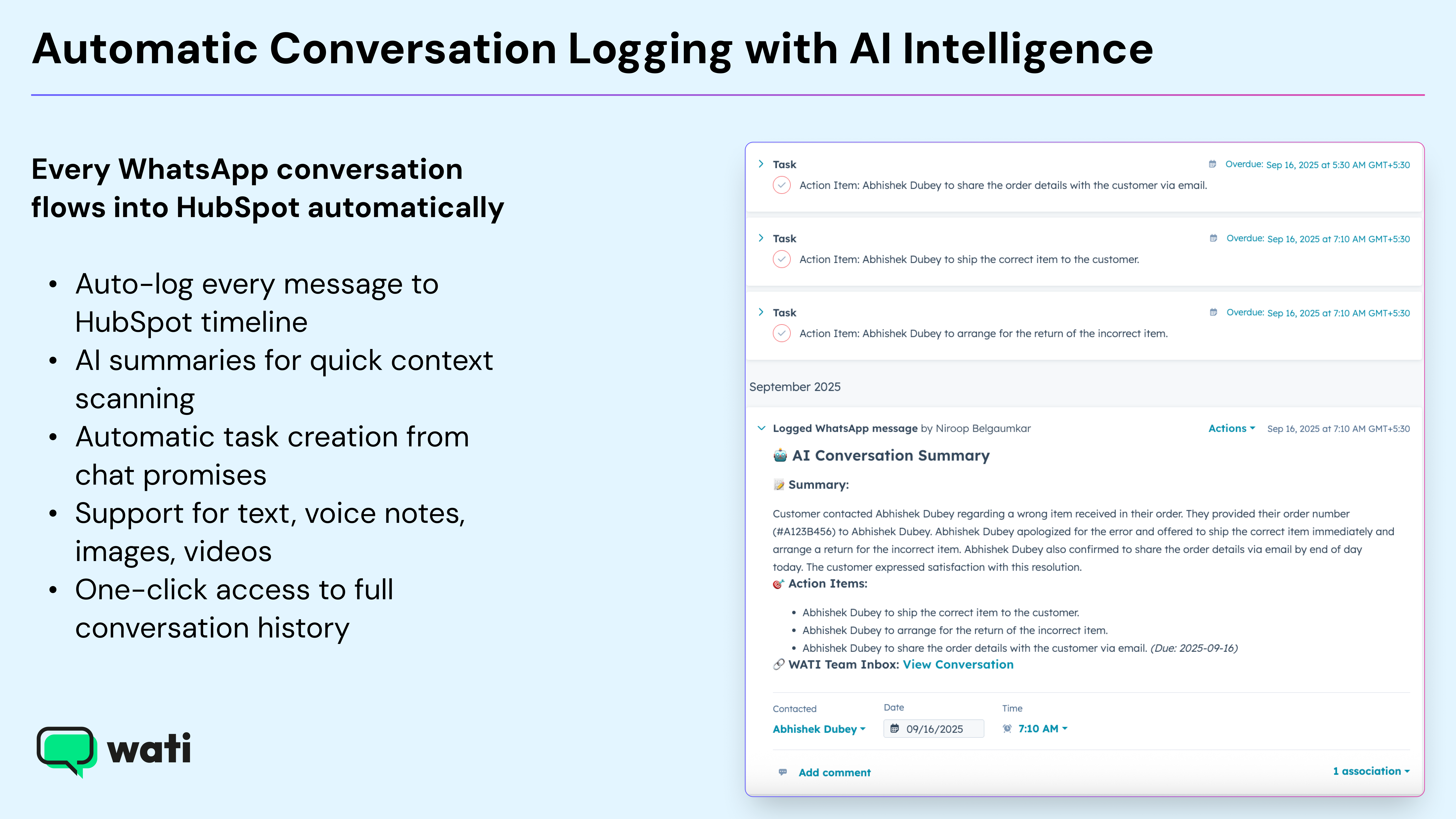 Automatic Conversation Logging